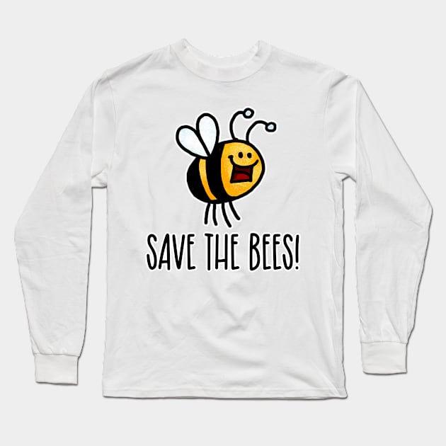 Save the Bees! II Long Sleeve T-Shirt by Corrie Kuipers